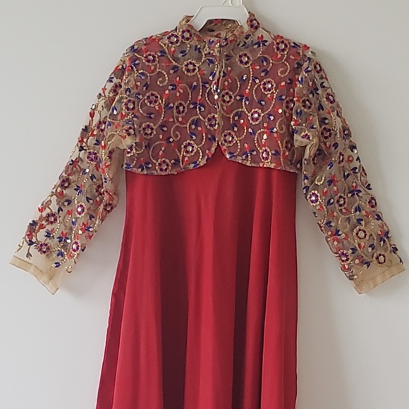 Semi-Formal Red Maxi Dress - Picture 3 of 6